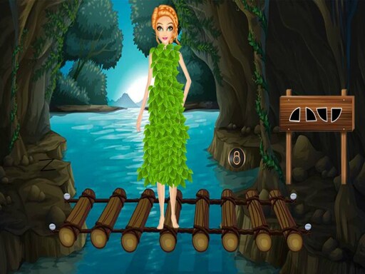 Girl With Costume Escape Puzzle Game