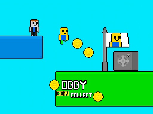 Obby vs Bacon Rainbow Parkour Online Game