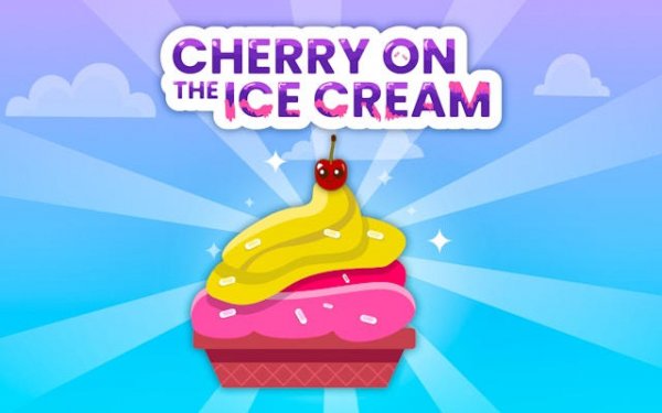 Cherry On The Ice Cream - Physics Puzzle Online Game