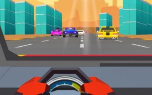 Super Blocky Race: Car Traffic Challenge Online Game